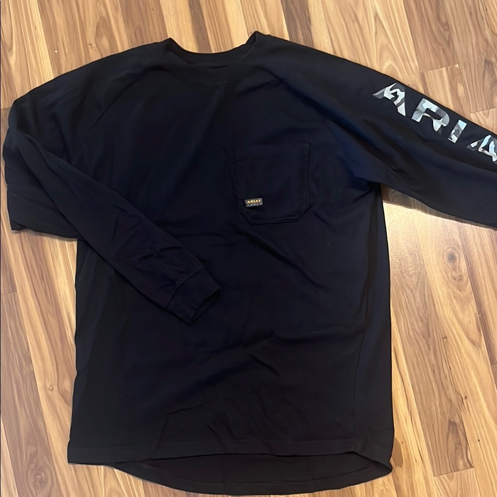 Ariat Rebar Men's Black Long Sleeve Shirt NWOT